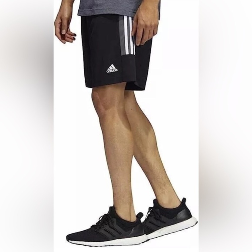Adidas Men's PES 3 Stripe Active Shorts With Zipper Pockets XXL